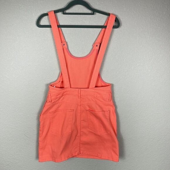 NWT Urban Outfitters Kingston Skirtall Overall Pink Rose Orange Summer Sz 4 - Picture 6 of 13